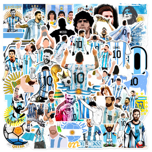 50 pezzi King of Football Super Star gost <span class=keywords><strong>Messi</strong></span> Graffiti Stickers per telefono Laptop vinile calcio sport Sticker - Product Image 1