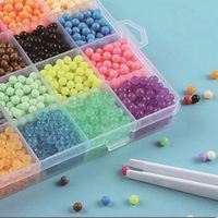 클리어 토이즈 매직 워터 비즈 건 DIY 어린이 물총 물방울 젤 하마 비즈 쉐이프 하마 플레이도우 슬라임 타겟