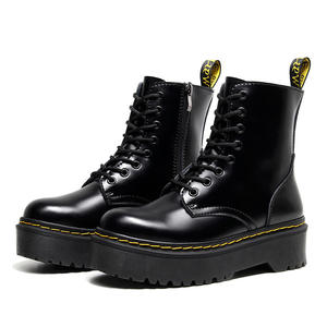 Stivaletti da <span class=keywords><strong>Donna</strong></span> Jadon 8 Buchi Stile Dr. Martens 1460 Europei Americani con Zip Laterale, Platform e Lacci per Autunno Inverno Stile British - Product Image 5