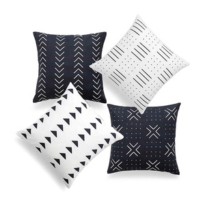 Fodere per <span class=keywords><strong>cuscini</strong></span> stampate geometriche Boho in bianco e nero di vendita calda per la decorazione domestica - Product Image 2