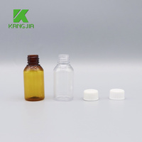 Botol Reagen PET 20ML Transparan, Vial Kimia Kapasitas Kecil, Botol Obat dengan Tutup Sekrup untuk Kemasan Cair