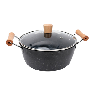 Souping pot Pot depth 8.5cm caliber 24cm Transparent <b>explosion</b>-proof glass cover High adaptability suitable for 2 people to use - Product Image 2