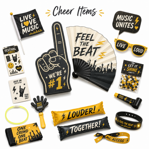 Paquete de Artículos de Apoyo al Espíritu Escolar con Camiseta, Bufanda, Bandera, Pulsera y Botella para Día Deportivo, Actividad de Club, Set de Artículos Promocionales - Product Image 4