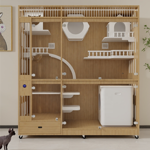 <span class=keywords><strong>2025</strong></span> yeni ürünler 3-Layer katı kedi kınamak gerçek ahşap kedi Villa <span class=keywords><strong>Pet</strong></span> House sürdürülebilir çevre dostu kedi büyük ev - Product Image 3