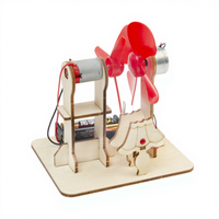 Kit de Ciencia de Generación de Energía Eólica de Madera DIY, Juguete Educativo STEM, Motor, Experimento de Conversión de Energía, Modelo de Física