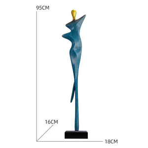 Scultura d'Arte Astratta 95X18X16CM, Decorazioni per Casa, Soggiorno, Ingresso, Foyer, Elementi d'Arredo da Terra - Product Image 4