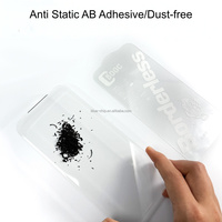 Protection d'écran en verre trempé ESD transparent intégral 0,55 mm avec bord incurvé 500C sans cadre pour iPhone 17 Pro Max 16 15 (Lot de 10 + 1)