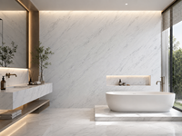 Dalles de marbre Bianco Aristonia Venato en pierre naturelle pour comptoirs, murs décoratifs et projets intérieurs sur mesure