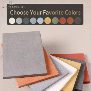 GAJ Arsitektur Modern Pelapis Dinding Tahan Api Tahan Air dengan Sistem Rain Screen dari Papan Semen Serat Berwarna untuk Eksterior - Product Image 4