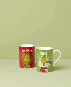 Juego de Tazas de Porcelana Lenox 897086 <span class=keywords><strong>Merry</strong></span> <span class=keywords><strong>Grinchmas</strong></span> Naughty & Nice, Apto para Lavavajillas y Microondas - Product Image 2