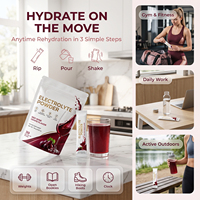WELLBODY Hydrate on the Move Poudre d'électrolytes saveur vin rouge sans alcool 30 sachets de 150g Absorption rapide