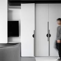 Kenop Lemari Dapur Modern Sederhana Warna Abu-abu Emas dari Paduan Aluminium, Mudah Dipasang untuk Kamar Tidur dan Ruang Makan