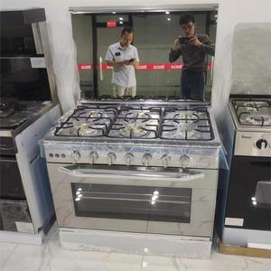 Cucina <span class=keywords><strong>a</strong></span> <span class=keywords><strong>Gas</strong></span> Verticale Personalizzata <span class=keywords><strong>a</strong></span> 6 Fuochi in Acciaio Inox con Copertura in Vetro, Forno di Grande Capacità 102L per Uso Domestico e Esterno - Product Image 2