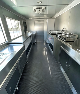 Remolque Comercial de Comida con Múltiples Ventanas, Mostrador Plegable y Parrilla para Bratwurst y Pretzels para Jardín de Cerveza en Múnich - Product Image 6