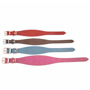 लक्जरी वास्तविक चमड़े के काउहिट्स पालतू जानवर कॉलर ग्रेहाउंड वेटिंगटन छोटे बड़े कुत्तों को चौड़ा चमड़े के कुत्ते कॉलर पट्टा अनुकूलित - Product Image 2