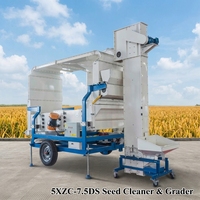 Nettoyeur et Trieur de Graines 5XZC Haute Efficacité avec Système de Nettoyage à Double Air et Moteur, Capacité 7000-7500kg/h