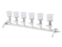Support de filtration à six têtes TOONE-STV6C en acier inoxydable 304, autoclavable, à commande manuelle, équipement de laboratoire de test, haute précision, garantie 1 an