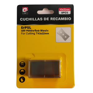 Lames de couteau utilitaire en acier inoxydable Erpsl avec manche en plastique 43x22mm 8 pièces de rechange pour outils de coupe - Product Image 1