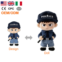 Fabricants CE OEM ODM, peluches personnalisées de haute qualité, mignonnes, en coton, poupées Kpop, figurines en peluche de policier, jouets en peluche personnalisés