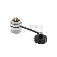 Connecteur d'aviation circulaire étanche WEIPU WF16 série 10 broches, prise femelle droite en métal pour montage sur panneau ZM, fiche de câble TE