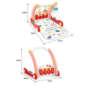 <span class=keywords><strong>Gimnasio</strong></span> de Juego y Andador 2 en 1 para Bebés, Tapete de Actividades con Piano, Juguetes Sensoriales Suaves, Diseño Seguro y Estable, Perfecto para 0-24 Meses - Product Image 5