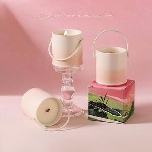 Bougies parfumées artisanales très demandées avec mèches <span class=keywords><strong>en</strong></span> bois, décorations haut de gamme, cire de soja, pot <span class=keywords><strong>en</strong></span> céramique, pour la maison et la chambre. - Product Image 4