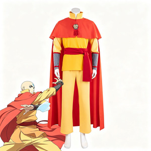 Disfraz de Cosplay de Avatar: La Leyenda de Aang, Conjunto Anang con Capa Amarilla y Roja para Juego de Rol de Anime, para Mayores de 14 Años - Product Image 1