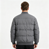 Veste bomber grise pour homme, col rembourré, légère, vêtement d'extérieur, style urbain, pour les trajets quotidiens et les week-ends, service de conception personnalisée