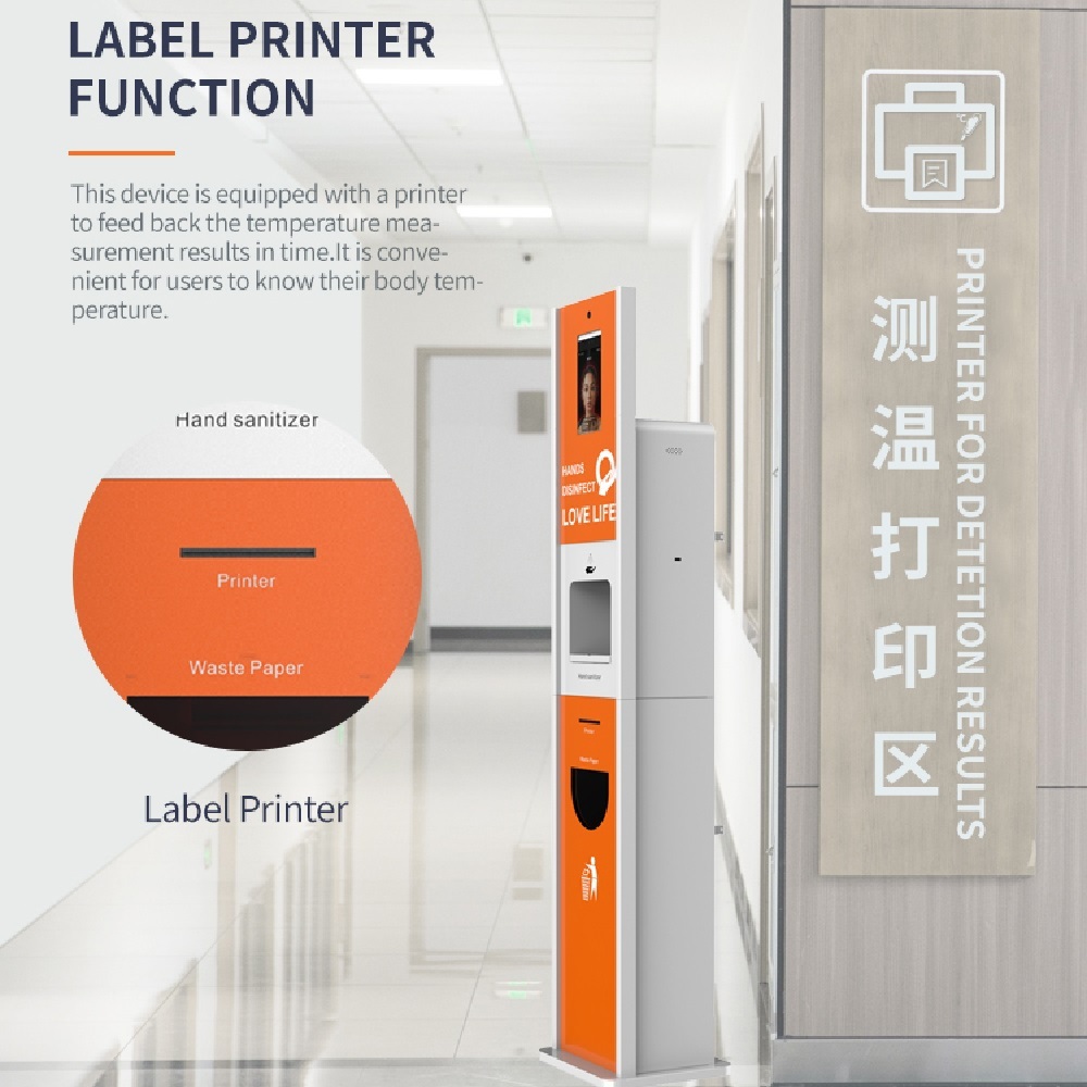 Access Control Temperature Scanner Face Recognition Access Control Hand Sanitizer Kiosk