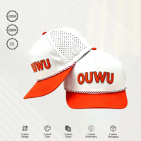 Casquette de baseball en maille perforée au laser, 5 pièces, visière pare-soleil, légère, logo couleur personnalisé, fabricant OEM