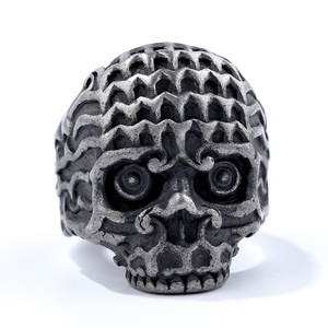 Nhà Máy instock Vintage <span class=keywords><strong>Punk</strong></span> Nhẫn <span class=keywords><strong>Set</strong></span>, thép không gỉ Gothic Biker Nhẫn Skeleton Skull Nhẫn size7-13 - Product Image 6