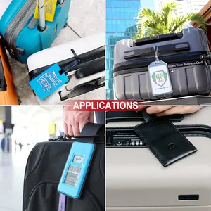 Custom Design Identified Bright Color Baggage Tag Flight Travel Accessories Waterproof Silicon Luggage ID Tag