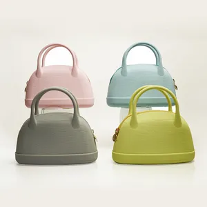 Силиконовый маленький клатч для женщин, повседневная сумка с ручками для девочек, мягкие и легкие портфели
