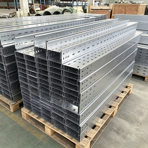 Cannelle porte-câbles industrielle en <span class=keywords><strong>acier</strong></span> pour usine et entrepôt, système de support de câbles électriques, longueur personnalisable jusqu'à 6 m - Product Image 2