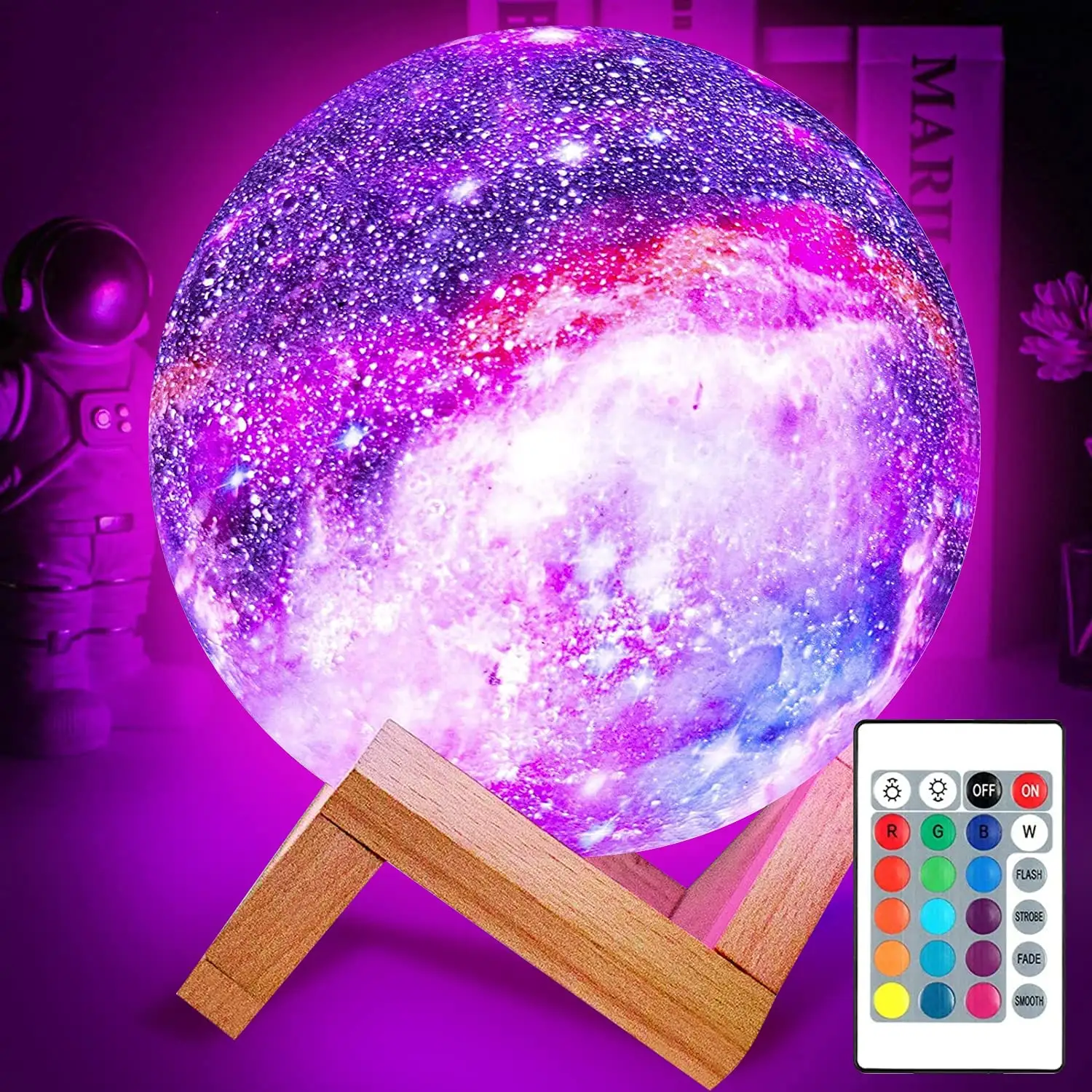 Interior Decoration Galaxy Lamp Creative Home Decor 8cm 7 Colors Magic Star Night Light Kids Bedroom Decor LED Lava Lamp