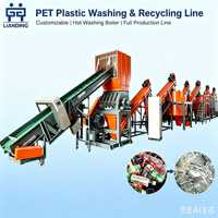 Línea de Lavado Flotante Automática de 300 kg/h para Eliminar Etiquetas de Botellas de Plástico PET, para Pequeñas Fábricas de Reciclaje