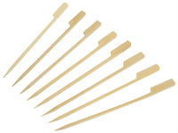 Prix de gros Brochettes de barbecue jetables mini plates en bambou avec manche Teppo pour crevettes