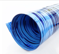 Enveloppe de tambour en celluloid rayée bleu clair - 1600x700x0.5mm