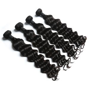 Extensiones de Cabello Virgen de Alta Calidad, Doble Trama, Doble Extracción, Remy 12A, Ondulado Profundo, 12 Pulgadas - Product Image 1