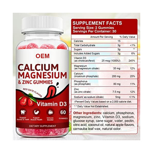Gomitas de Calcio, Magnesio y Vitaminas de Marca Privada OEM para Adultos y Niños, Favorecen Huesos Fuertes y Saludables - Product Image 2
