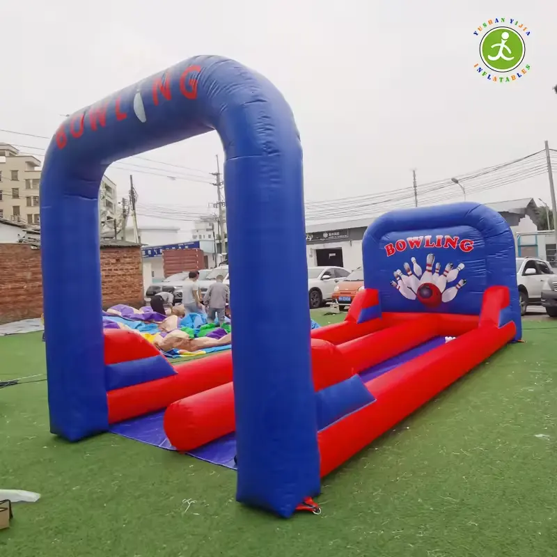 Party rental commercial park kids adults sports carnival fun outdoor indoor big inflatable bowling games for sale