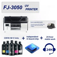 Imprimante UV à plat innovante FunJar 3050 MINI pour petites entreprises, machine d'impression de panneaux publicitaires avec tête d'impression DX7 pour matériaux flexibles