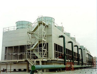 Tour de refroidissement à flux croisé industrielle, système fermé, moteur en alliage d'aluminium, essieu de remorque pour petite entreprise avec PLC