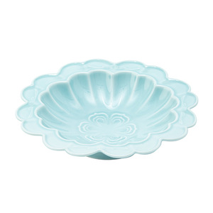 Assiette à fruits en céramique de style chinois, forme de fleur, porcelaine, inspirée du Zen, pour la salle de thé, plat à dessert et à collation, usage domestique - Product Image 5