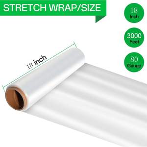 भारी शुल्क मूविंग पैकिंग और भंडारण के लिए प्रीमियम स्पष्ट खिंचाव फिल्म मजबूत चिपकने वाला प्लास्टिक लपेटें - Product Image 2