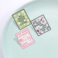 Set di 3 Spille Smaltate Motivazionali per Giacca, Borsa e Decorazione Quotidiana