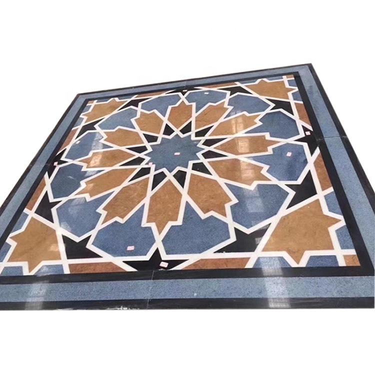 Chine jet d'eau de marbre de plancher de jet d'eau parquet sol en mosaïque de marbre de modèle de conception