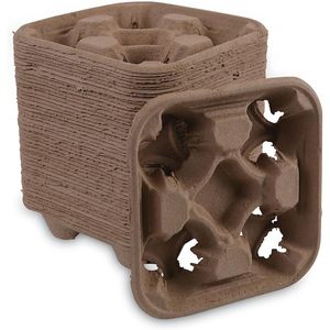 Portavasos Personalizados de Cartón Kraft BWK4CUPCARRIER para Vasos de 8-32 oz (300/Caja) - Product Image 1