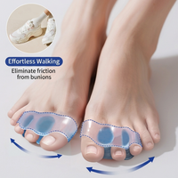 Separadores de Dedos de Silicona para Mujeres y Hombres, Duraderos, Transpirables, Correctores de Juanetes, Enderezadores de Dedos Superpuestos, Hallux Valgus