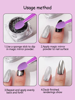 Nouvelles 25 bâtonnets jetables double-embout pour fards à paupières, pinceaux éponge en latex avec outils de mélange de poudre pour nail art